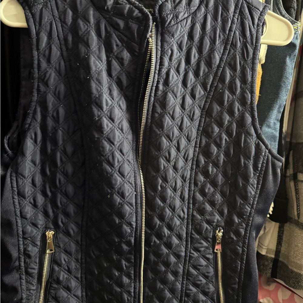 New Directions Quilted Dark Blue Vest